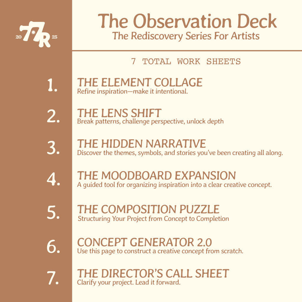 The Observation Deck- The Rediscovery Series For Artists™️