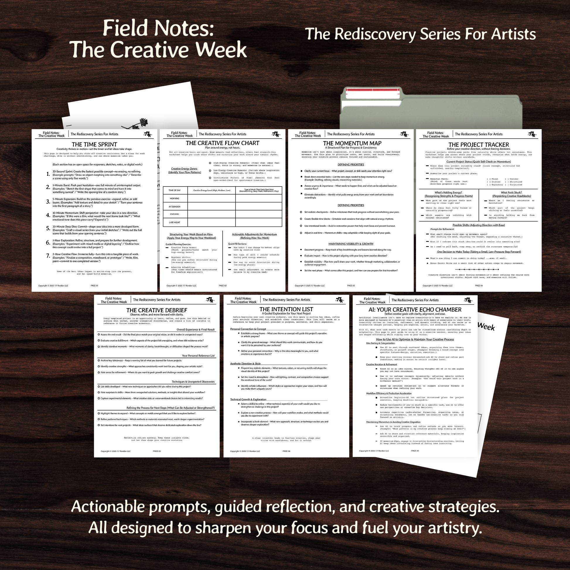 Field Notes: The Creative Week - The Rediscovery Series For Artists™️
