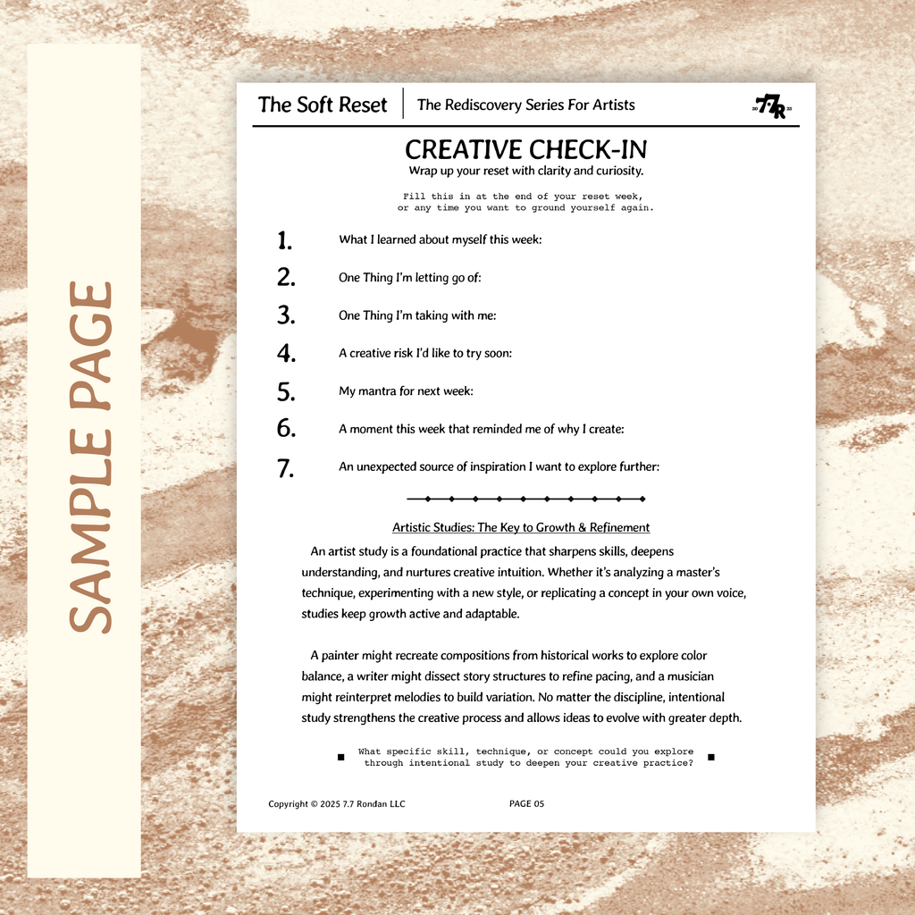 The Soft Reset- The Rediscovery Series For Artists™️