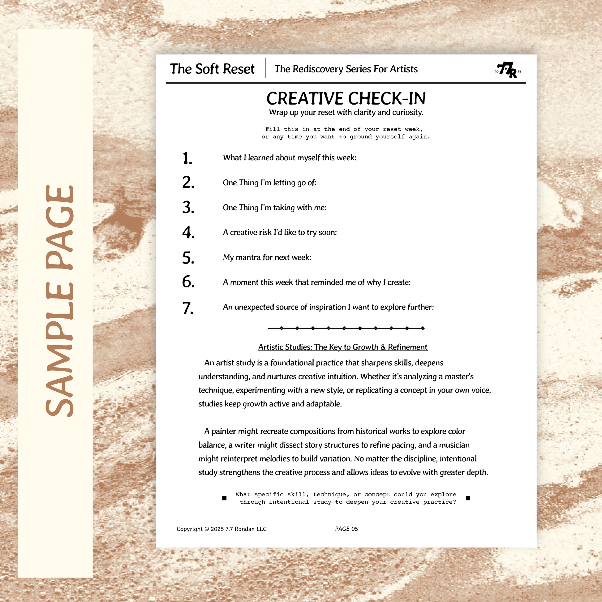 The Soft Reset- The Rediscovery Series For Artists™️